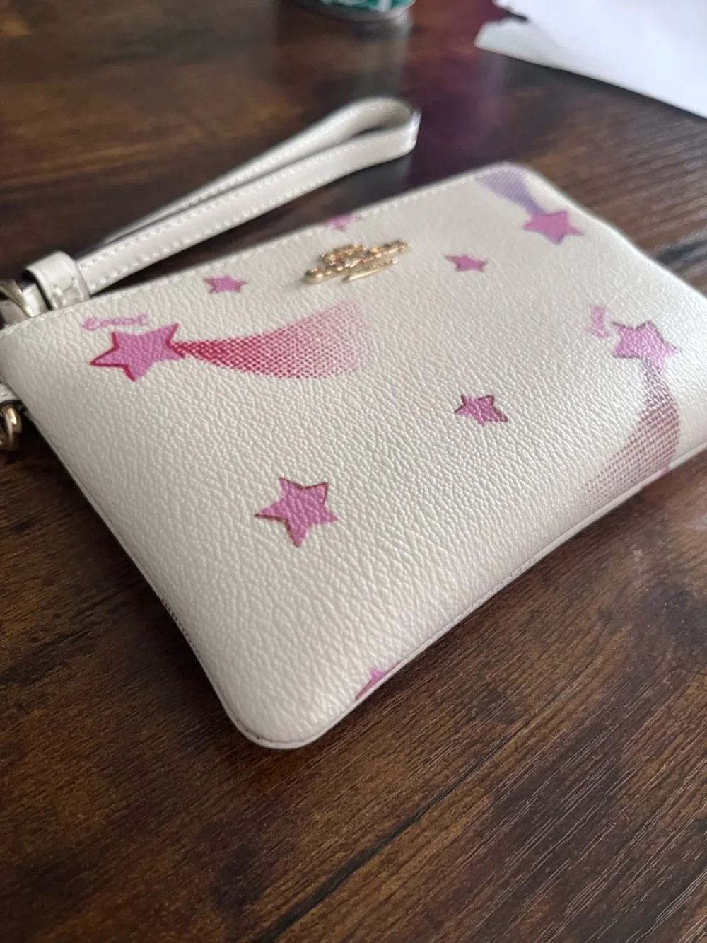 Coach White disco stars Wristlet - Picture 4 of 7